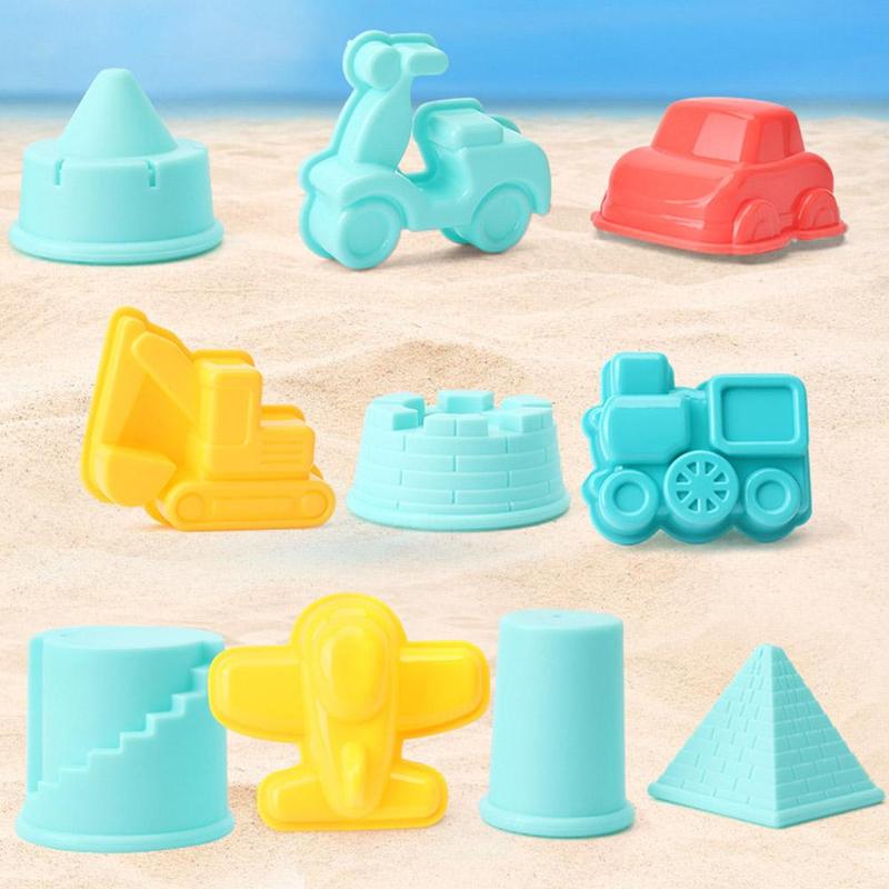 Product Introduction of Travel Beach Toys  Beach Toys Set With Sand Rake Watering Can Bucket Shovels Rakes Models Play Tools 29