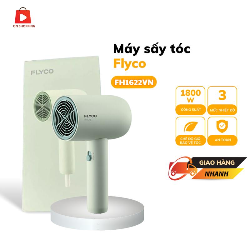 Máy Sấy Tóc Flyco FH1622VN 2 ON SHOPPING Với 3 Mức Nhiệt Mát Ấm Nóng Giúp Bạn Có Mái Tóc Bồng Bềnh