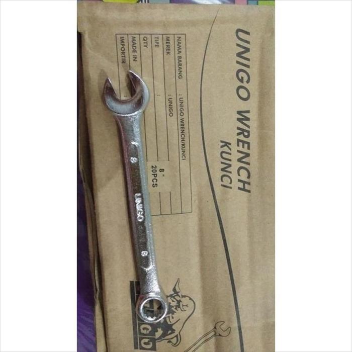 Gambar Kunci Ring Pas 8 mm Combination Wrench Unigo dari JayaRayaParts Kab. Tangerang Tokopedia