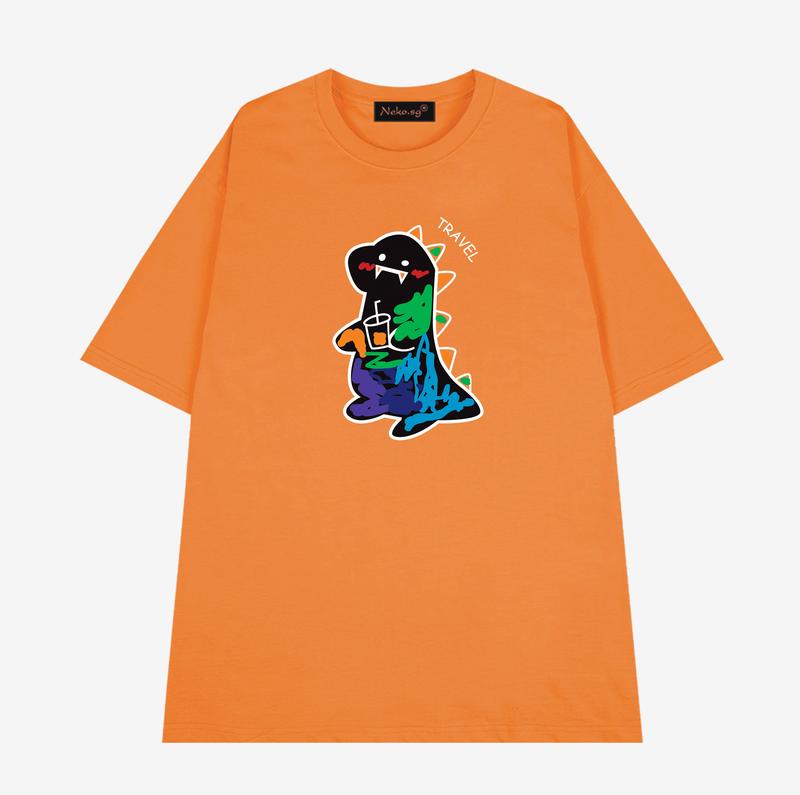 Áo thun nam nữ cổ tròn tay lỡ form rộng Neko.sg HT89 - Cotton 35%, 60% Polyester, 5% Spandex - Women, Top Menswear 8