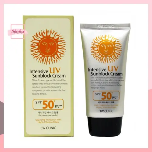 3W CLINIC Intensive UV Sunblock Cream - 70ml AUTHENTIC