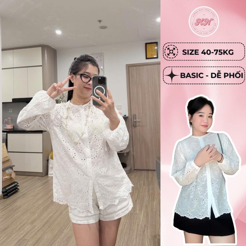 Áo Baby Doll Nữ Tiểu Thư HOA BỒ CÔNG ANH Rộng Xinh Vải Ren Dệt Kim Xịn Xò Nhẹ Nhàng women