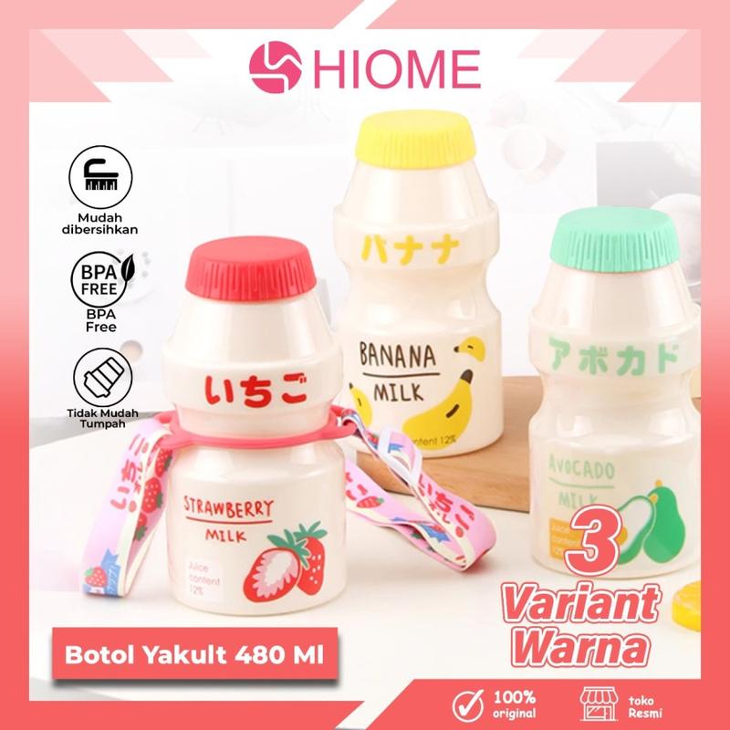 HIOME Botol Minum Yakult Korea 480ML Botol Air Munim Unik Viral Model Yakult BAP FREE 0