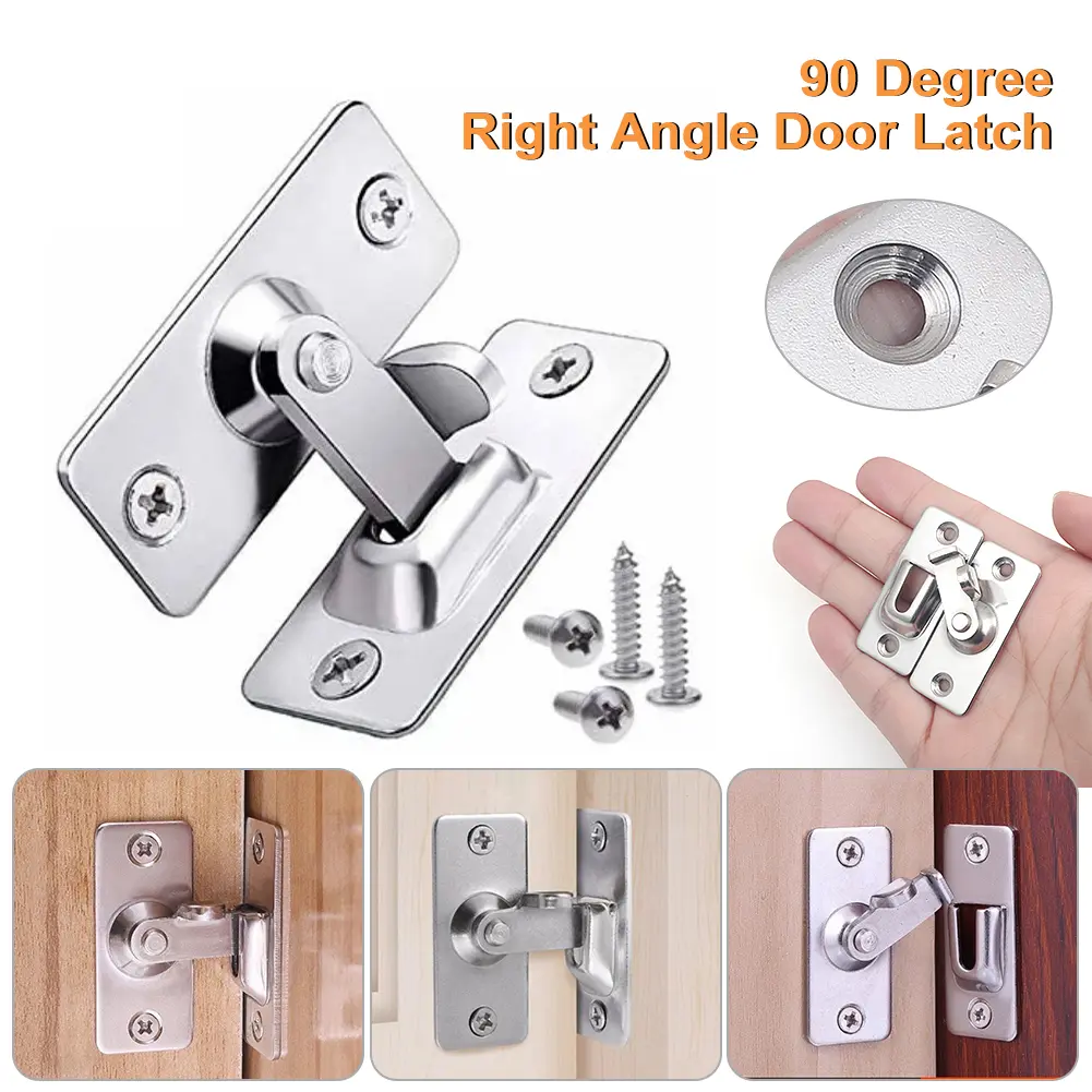 Chốt cửa, Góc phải 90 độ, Khóa cửa bằng thép không gỉ, Bu lông cho cửa trượt chuồng, Khóa cửa lật, Đồ trang trí gia đình