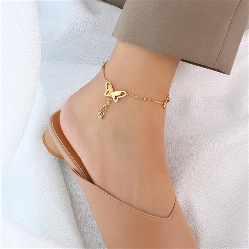 Product Introduction of Fashion Butterfly And  Pendant Anklets Women Yoga Beach Anklet 9