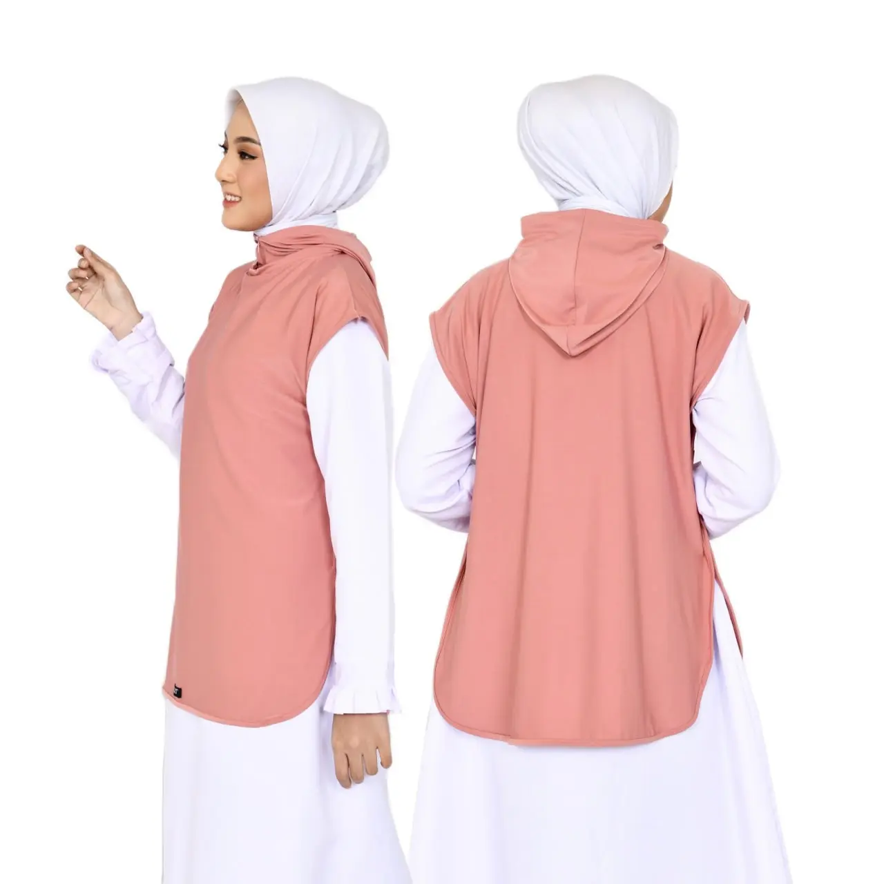 Asteria Vest Hijab Rompi Sporty Hoodie Syari Jilbab Senam Sporty Jilbab Instan Baju Olahraga