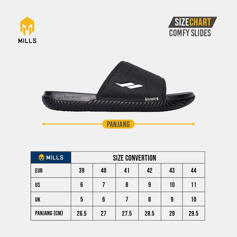 MILLS SANDAL COMFY SLIDES BLACK/WHITE 9901301 6