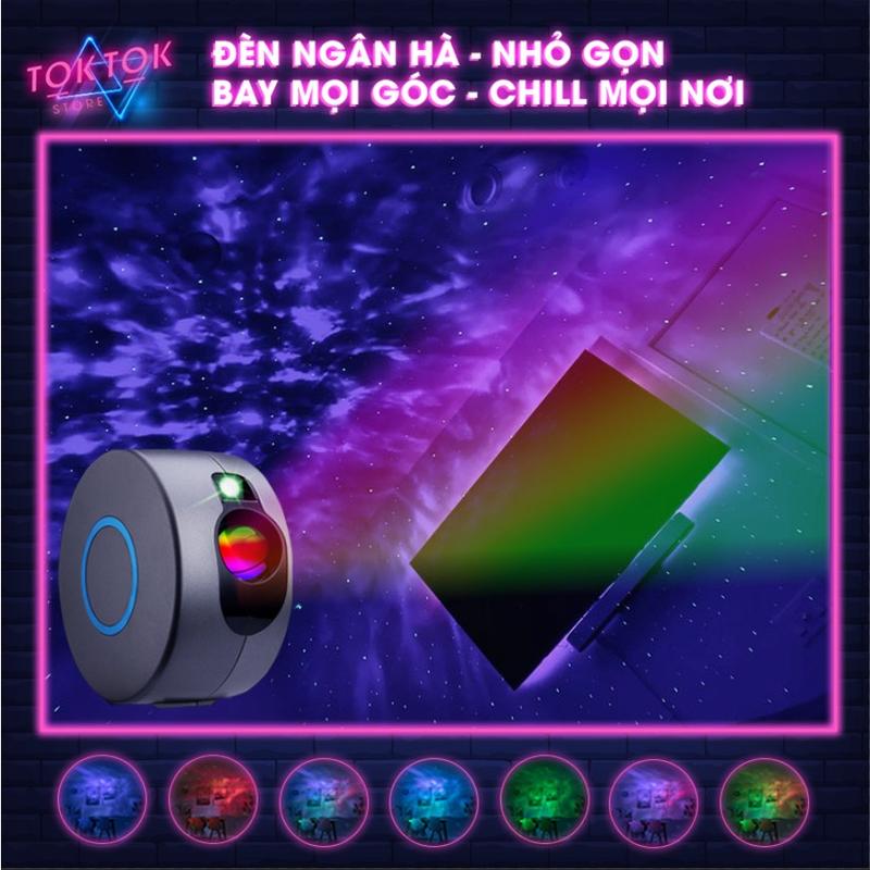 Đèn Ngân Hà Galaxy, Đèn Chiếu Bầu Trời Dạng Sao Và Mây Chuyển Động Xoay Trang Trí Nhà Cửa Siêu Bắt Mắt TOKTOK
