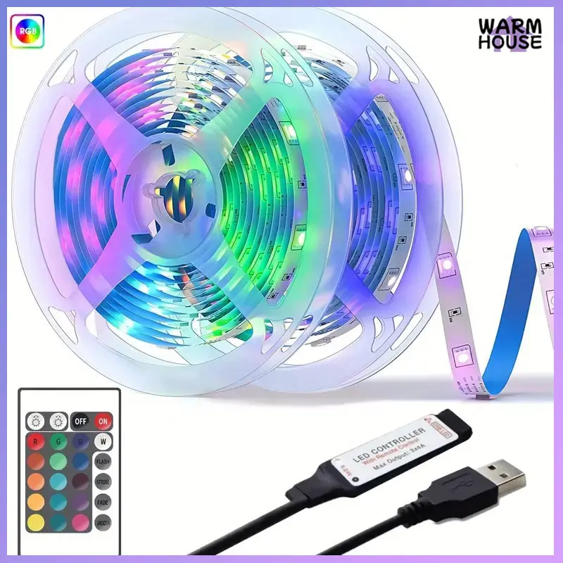 Bộ Combo Đèn Led 5/10/15/20m Led RGB Led 5050RGB - Đèn Led Trang Trí Phòng Ngủ， trang trí decor phòng