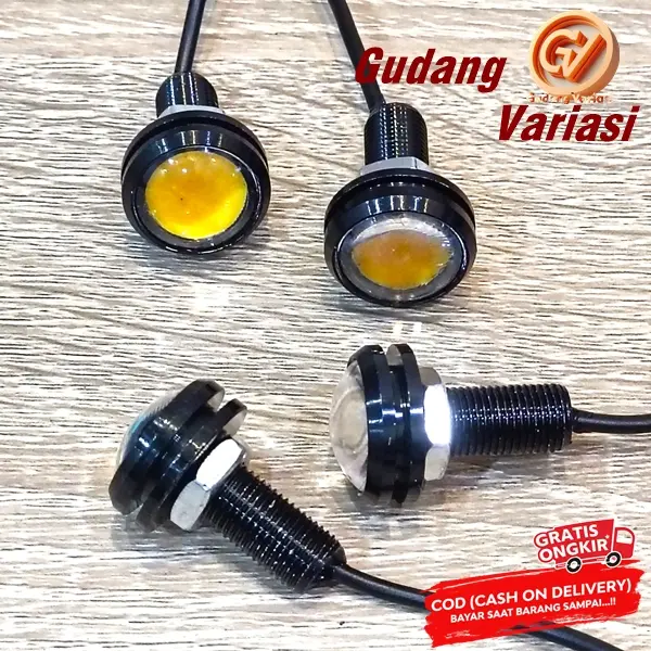 Lampu Mata Elang LED 23mm / Lampu LED Eagle Eye 12V  Car / Variasi Lampu Sorot  Baut  Motor Mobil Kabel
