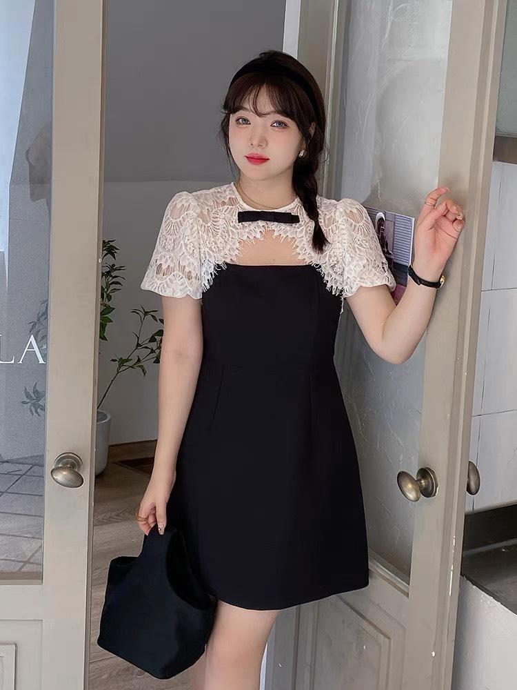 [Xả Kho] Thời trang bigsize set váy đầm dự tiệc vải cotton lạnh dễ thương Nữ Dress - A.1067