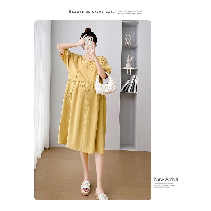 E69041# Pregnant Women Dress Korean Fashion Womens Dresses Stylish Summer Slim New Arrival Casual Dress Dress Pregnant 7