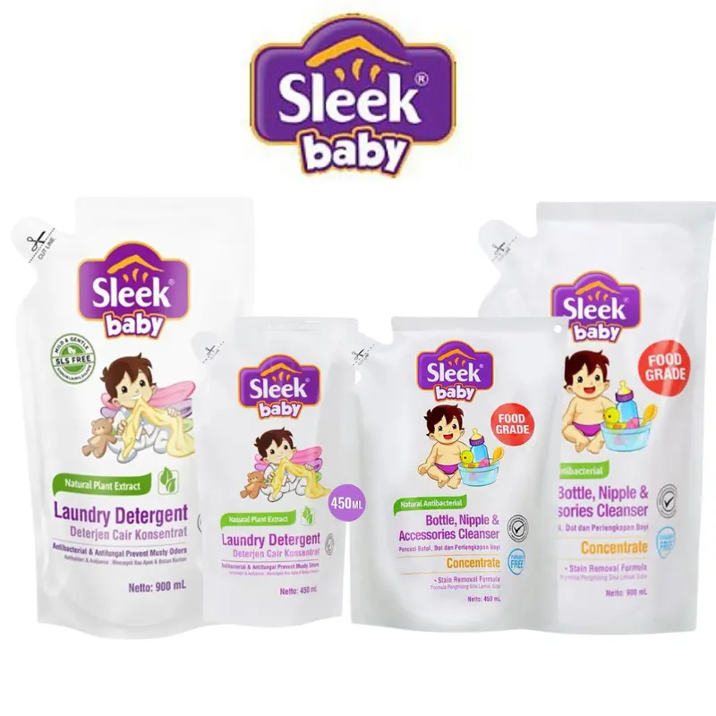 Sleek Baby Bottle,Nipple&Accesories Cleanser | Laundry Detergent | Pembersih Botol Sabun Cuci Botol Susu
