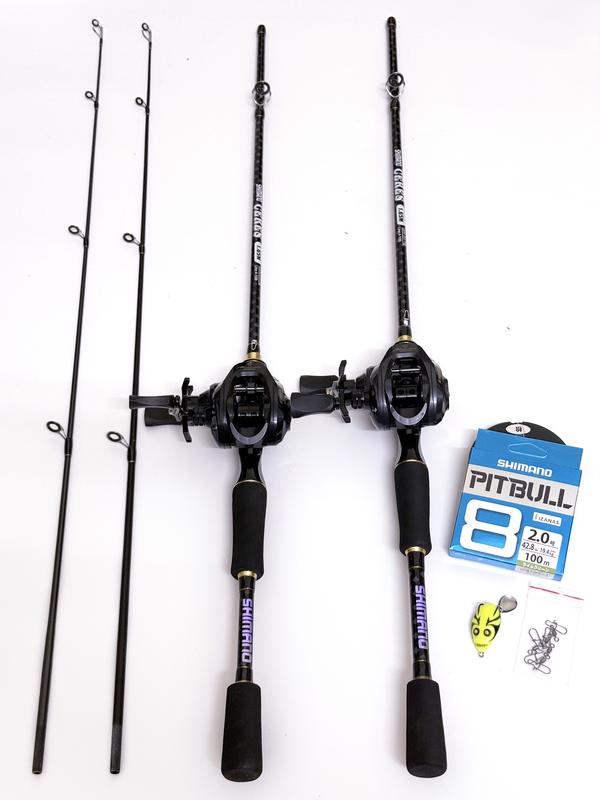 Combo Cần Câu Lure Shimano Ceres Máy Ngang Cemreo có tiếng Drag Click + Dây PE x8 100m + Nhái Hơi + 5c khóa lure - Fishing Lure, Câu Cá, Bắt Cá Đi Câu, Câu lure