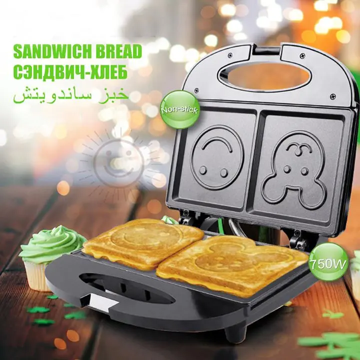 Máy Nướng Bánh Sandwich Hình Mặt Cười Sokany 0