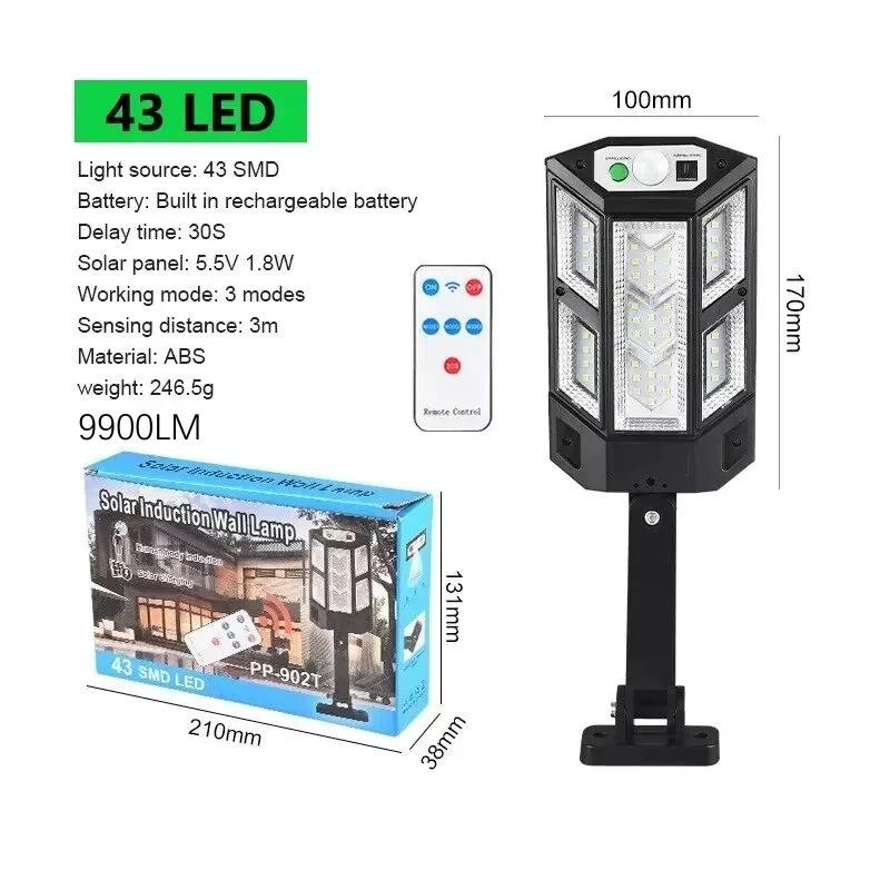 Solar LED Light Outdoor Solar Light Motion Sensor 4 Mode Waterproof IP65 Solar Garden Light Street Light Garden Light 9900LM 8
