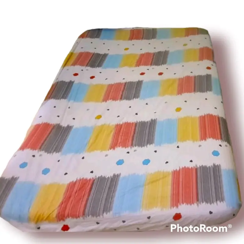 Sarung kasur busa resleting premium motif rainbow beats Uk 90x200 (no 4) 100x200 / 120x200/ 140x200/160x200/180x200 king size kain tebal anti luntur bisa COD 2