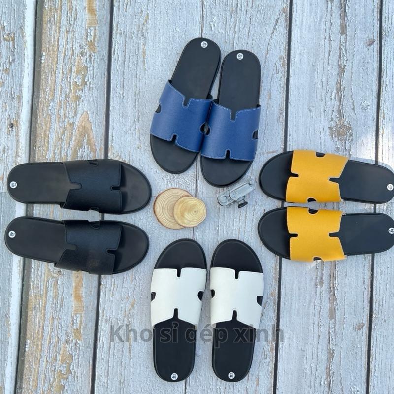 [Tri Ân- Size 36-45]Dép Nam quai da chữ K cao cấp- đế cao su lót da êm ái- giá tại xưởng tri ân DéP