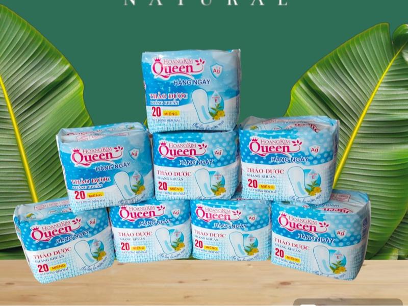 Combo 8 Gói Băng Hằng Ngày Queen Hoàng Kim Siêu Thấm Hút Dùng Cho Ngày Cuối Chu Kì Bề Mặt Bông Gòn [ tặng 1 gói ] Cho Bé Nữ Women Tampon    vesinh phunu 5