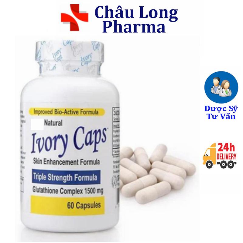 Viên Uống Hỗ Trợ Trắng Da Ivory Caps Glutathione 1500mg - Trắng hồng tự nhiên
