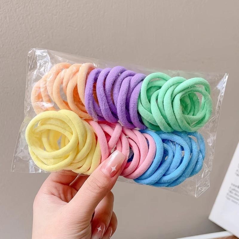 Product Introduction of Dây Buộc Tóc Nhiều Màu Sắc, 50 Cái / bộ, Dây Cao Su, Thích Hợp Cho Tóc Đuôi Ngựa Cao, Bao Da, Vòng Khăn 21