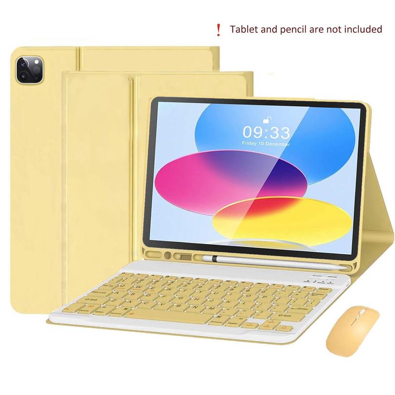 Product Introduction of Tablet Keyboard Set, Detachable Keyboard Set with Protective Cover & Mouse, Anti-fouling & Scratch Protective Cover with Pencil Slot, Tablet Keyboard for iPad Pro 11inch M4(2024) 0
