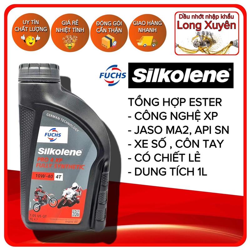  Dầu Nhớt Fuchs Silkolene Pro 4 10w40 xe số 