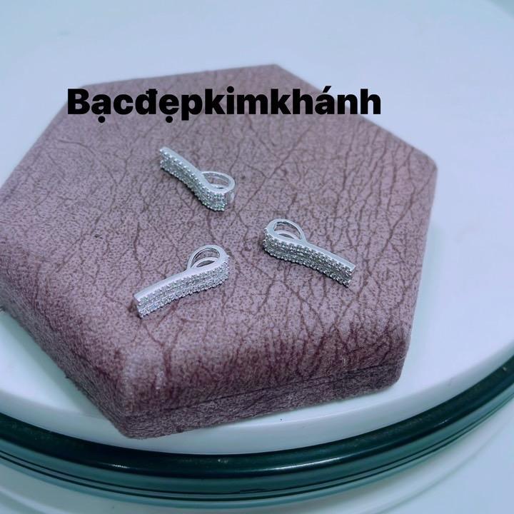 Phụ Kiện: Mặt Dây Chuyền Trụ   Nữ ( women) Trang Sức Bạc Ý Xi Kim M001 2
