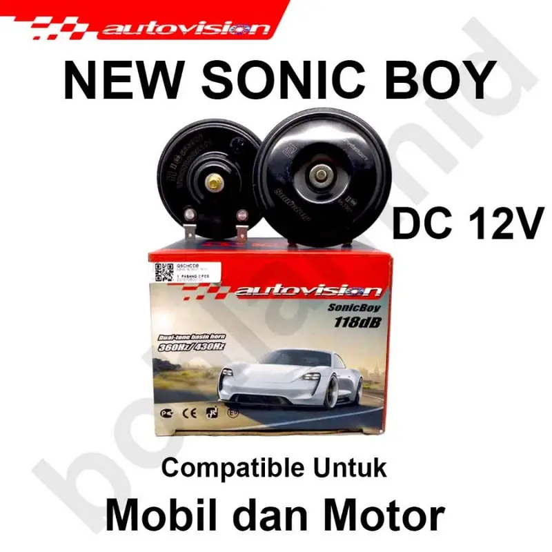 Klakson Autovision NEW SONIC BOY 12V 118dB Dual Tone Basin Horn 3