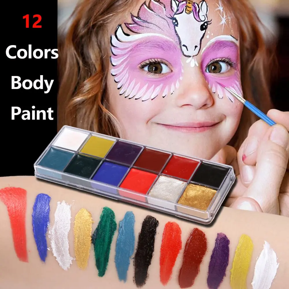 12 Color/set Water-proof Fashion Face Makeup Eye Liner Face Painting Body Paint Oil Painting Art