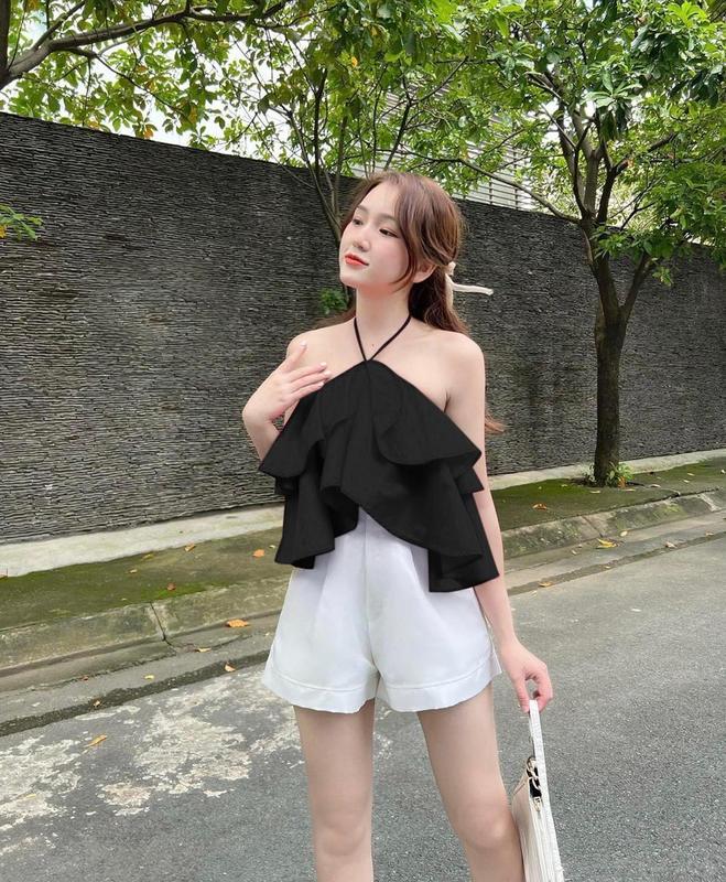 Áo yếm tầng hở lưng đi biển , đi dạo xinh ( kèm ảnh thật ) 5