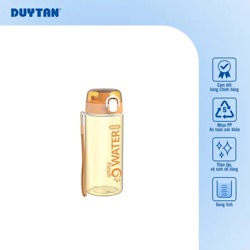 Bình nước Spring 500 - 700ml  DUY TÂN nhựa PP, có quai xách (974 - 975) 3