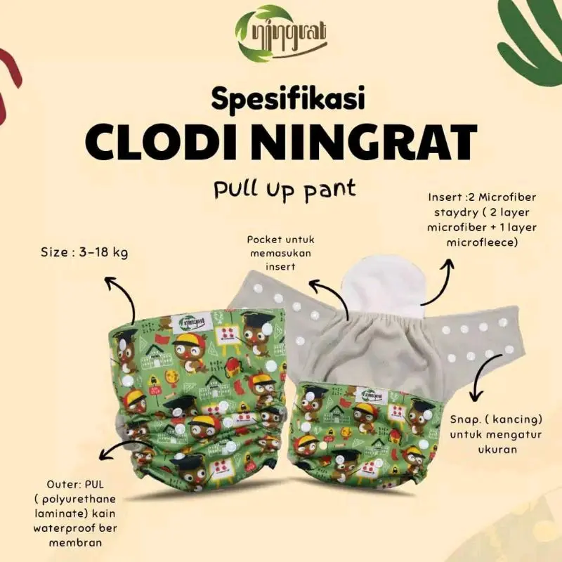 Cover ningrat pull up pant dan front snap Balita