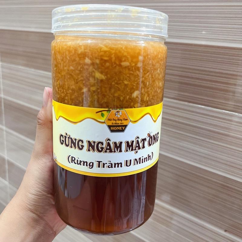Gừng ngâm mật ong rừng tràm u minh ( hủ 1lít)
