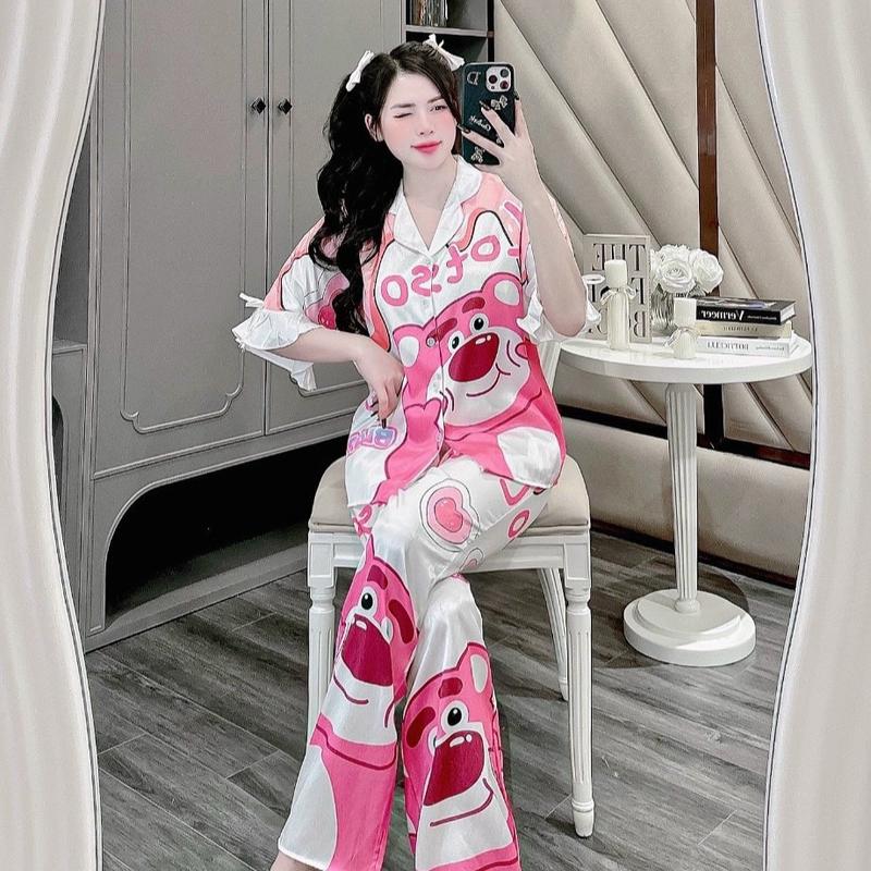 Bizama tay xòe chất liệu lụa xước ánh kim. Hàng may kỉ lưỡng mặc mát 8