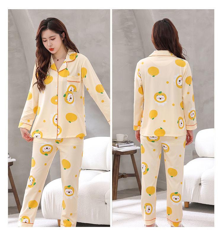 Product Introduction of Bộ Đồ Ngủ, Cao Cấp, Dành Cho Nữ, Mùa Xuân Và Mùa Thu, Dài Tay, Bộ Đồ Cardigan, Phong Cách Hàn Quốc, Thiết Kế Ngọt Ngào, Ngoại Cỡ, Thích Hợp Cho Mùa Thu Và Mùa Đông, Đồ Mặc Nhà 8
