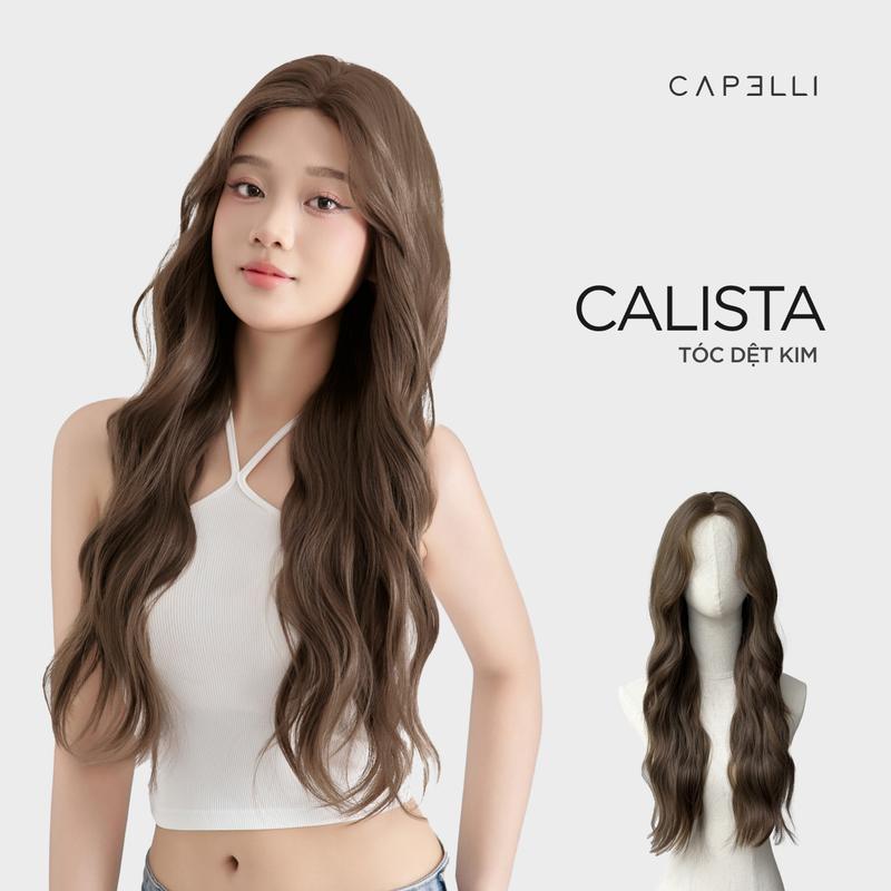 Tóc Giả Nguyên Đầu Dệt Kim CAPELLI Xoăn Sóng Mái Bay Calista Wig