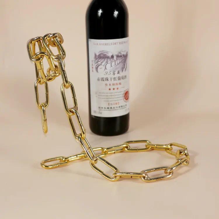 Product Introduction of Magic Suspension Iron Chain Wine Rack Metal Chain Hanging Wine Bottle Holder Bar Cabinet Display Stand Shelf Bracket Home Decor 20