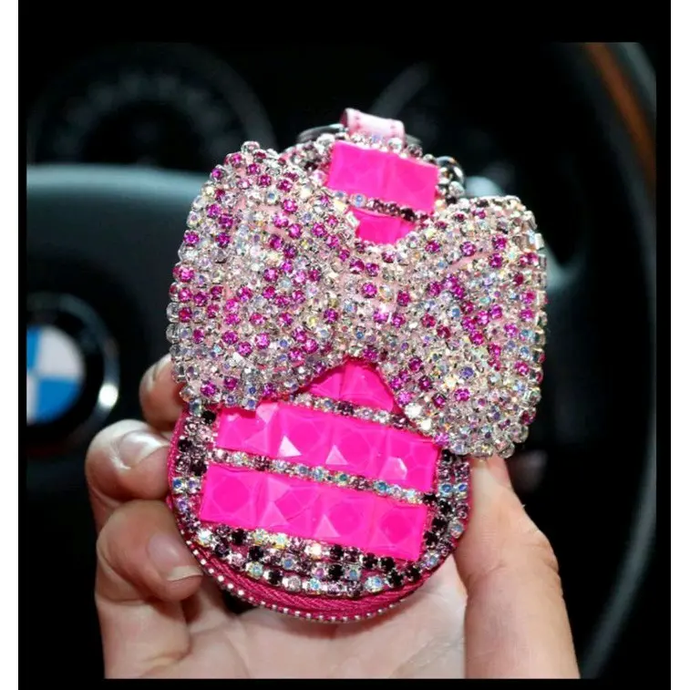 Dompet STNK pita rhinestone bling bling | Dompet gantungan kunci mobil motor | Dompet wanita