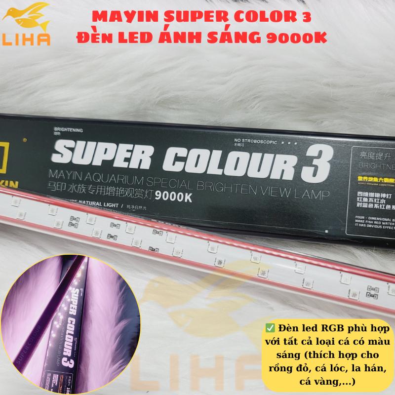 Đèn MAYIN SUPER COLOR 3 9000K - Đèn Mayin Thế Hệ 3 Cao Cấp Cho Huyết Long Cá Lóc Cá Vàng Đỏ Cá
