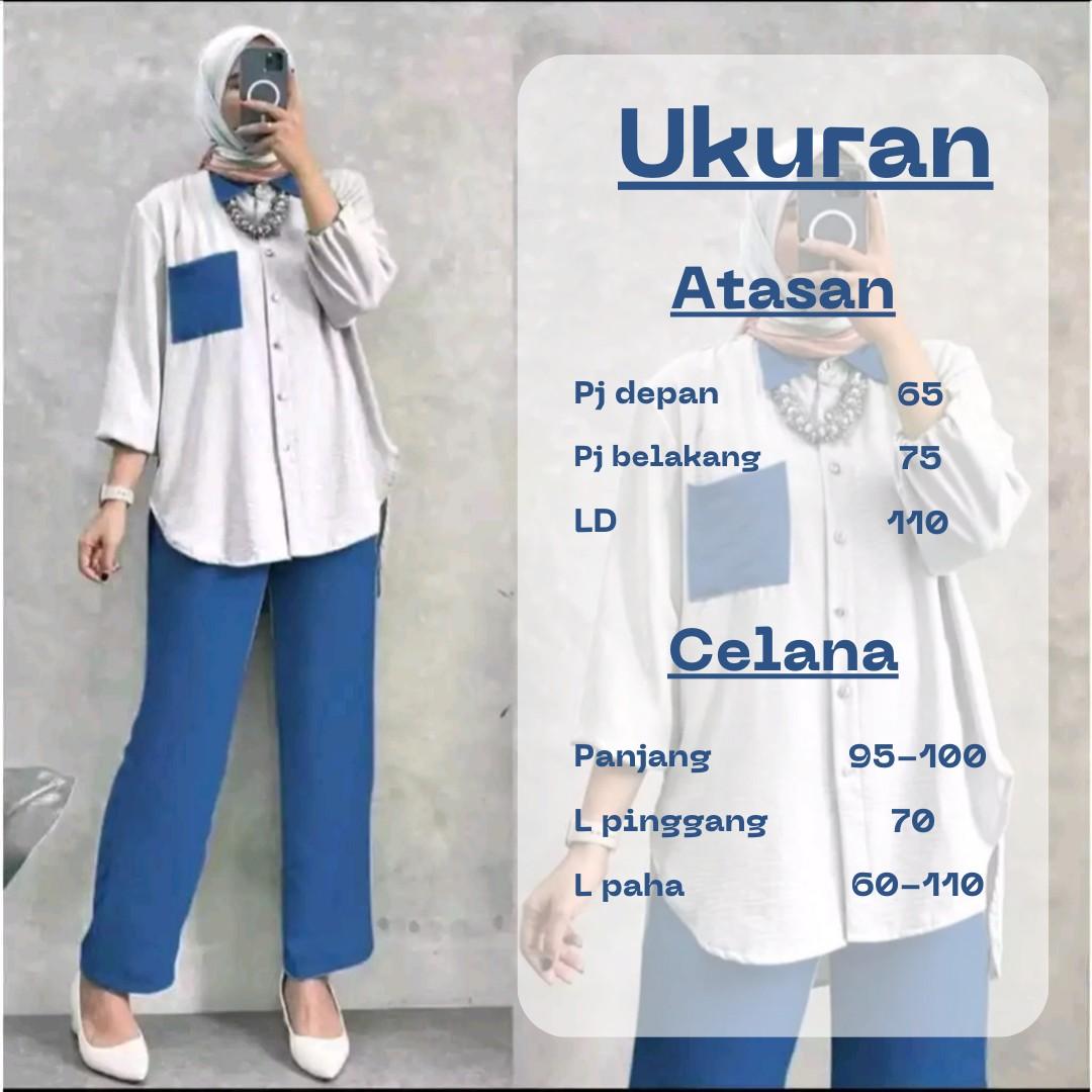Amanda One Set Premium | Setelan Crinkle Airflow | Syafla Grosir Fashion
