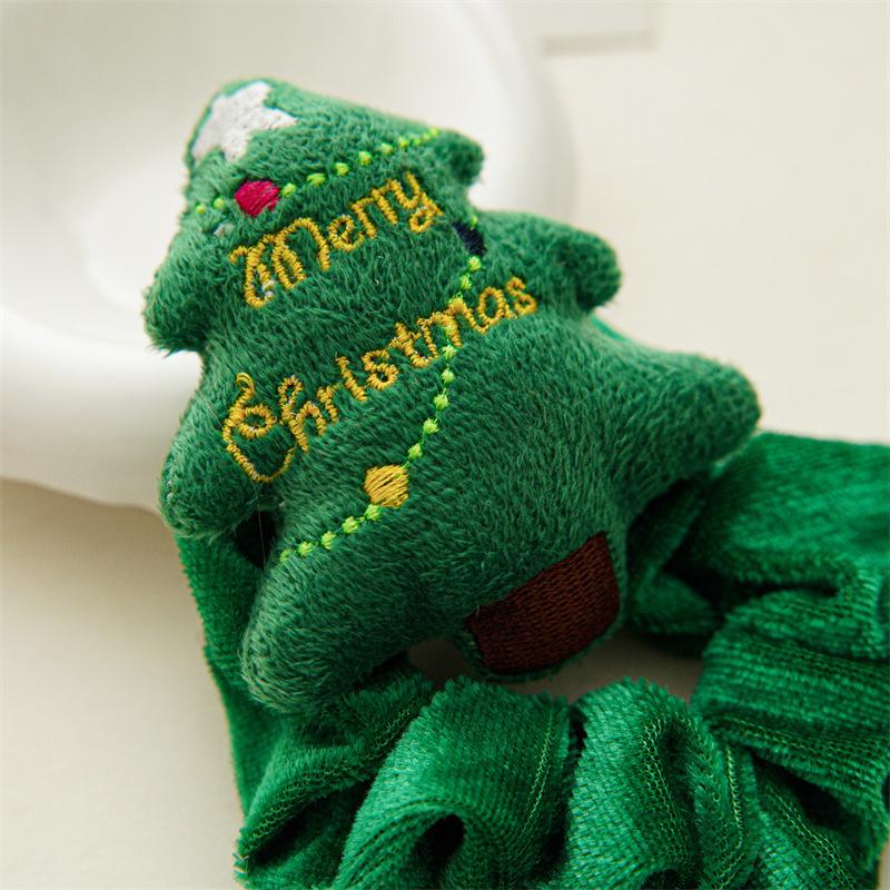 Product Introduction of 1-3 pcs Cartoon Christmas Elastic Hair Ties Cute Santa Claus Christmas Tree High Ponytail Hair Rope Sweet Hair Accessories Gifts 4