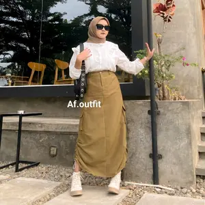 Cargo skirt / Cargo pocket skirt / Rok Kargo / Rok serut / Rok cargo serut / Rok korean Style