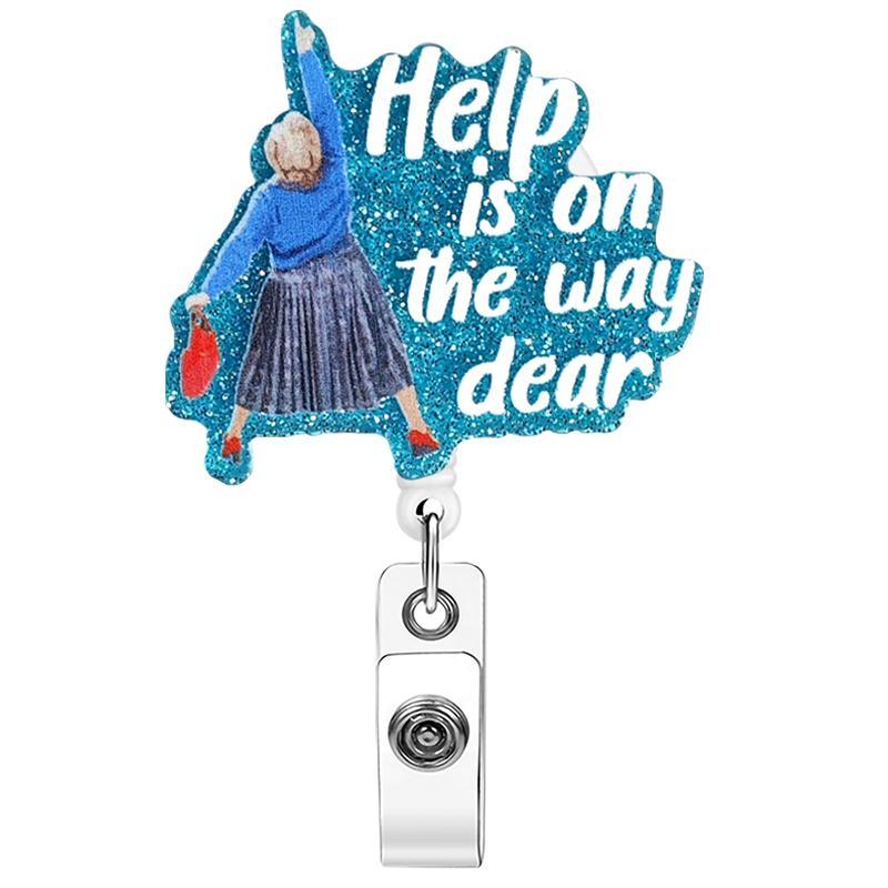 Cute Badge Holder, 1 Count Retractable Badge Reel, Easter Gifts, Creative ID Badge Holder with Clip for Nurse Doctor Student Worker Volunteer 6