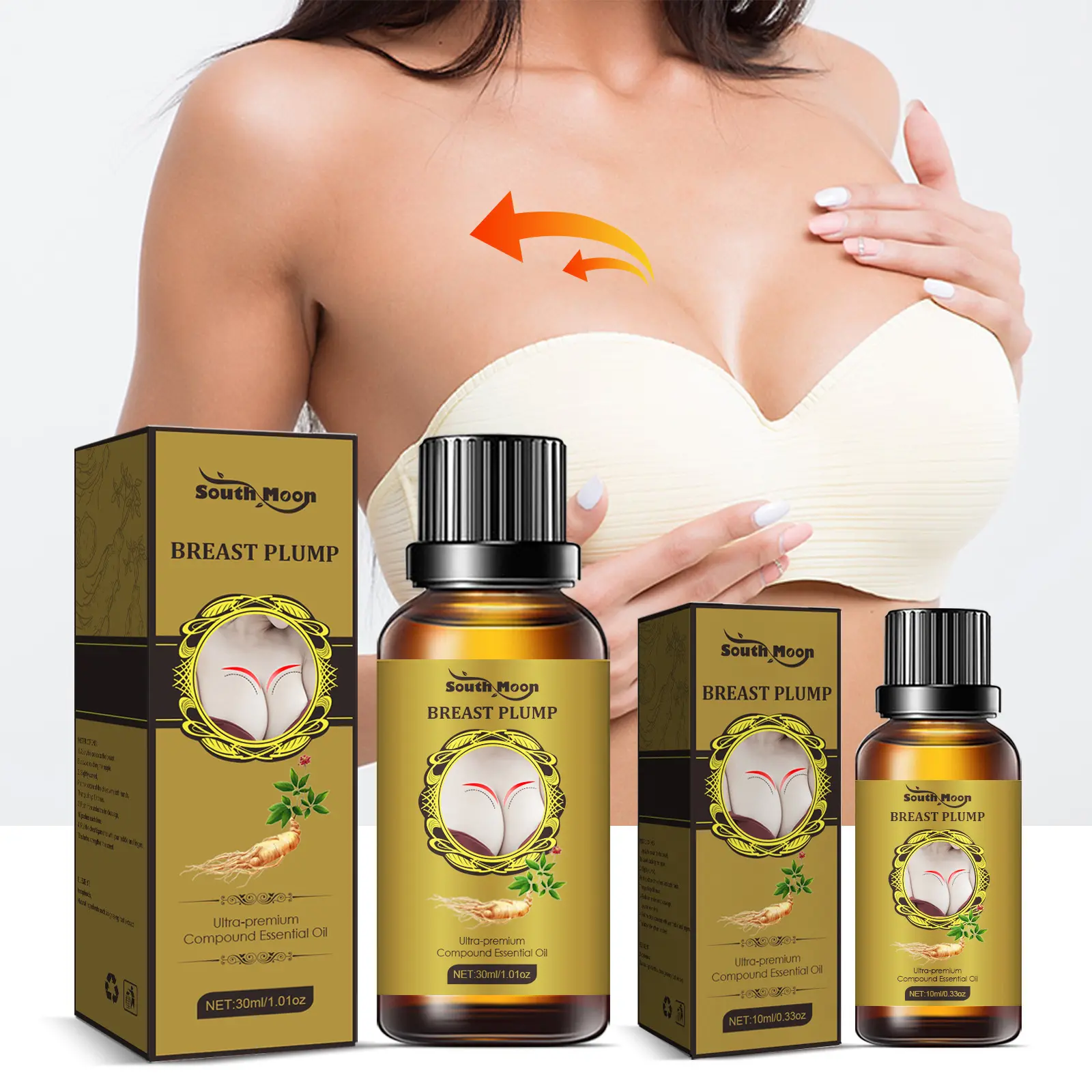 South Moon Rich Beauty Breast Firming Plumping Lifting Relaxation Enlargement Chest Care Massage Oil
