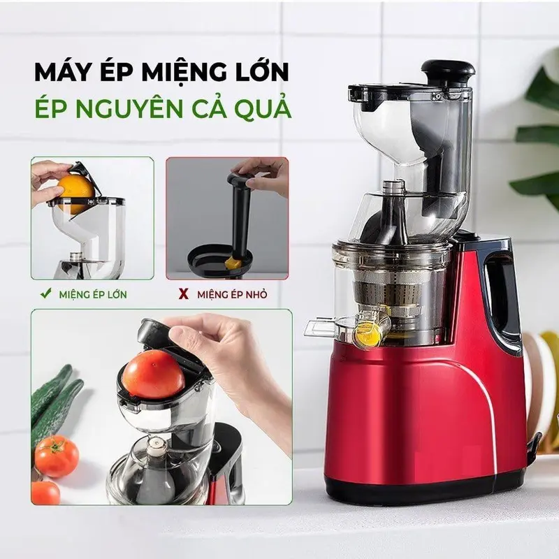 Máy Ép Chậm HONG.XIN RH-312 Máy Ép Nguyên Quả Trái Cây Rau Củ Quả Ép Kiệt Bã Tiện Lợi 0