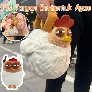 Fur Chicken Plush Bag Tas Selempang Boneka Ayam Viral Bag Boneka Ambil Lucu Satchel Purse for Women Birthday Gifts / Tas Anak Kado Hadiah Tas Tangan /tas Bahu Bulu Ayam Lucu Baru Untuk Anak-anak Fashion