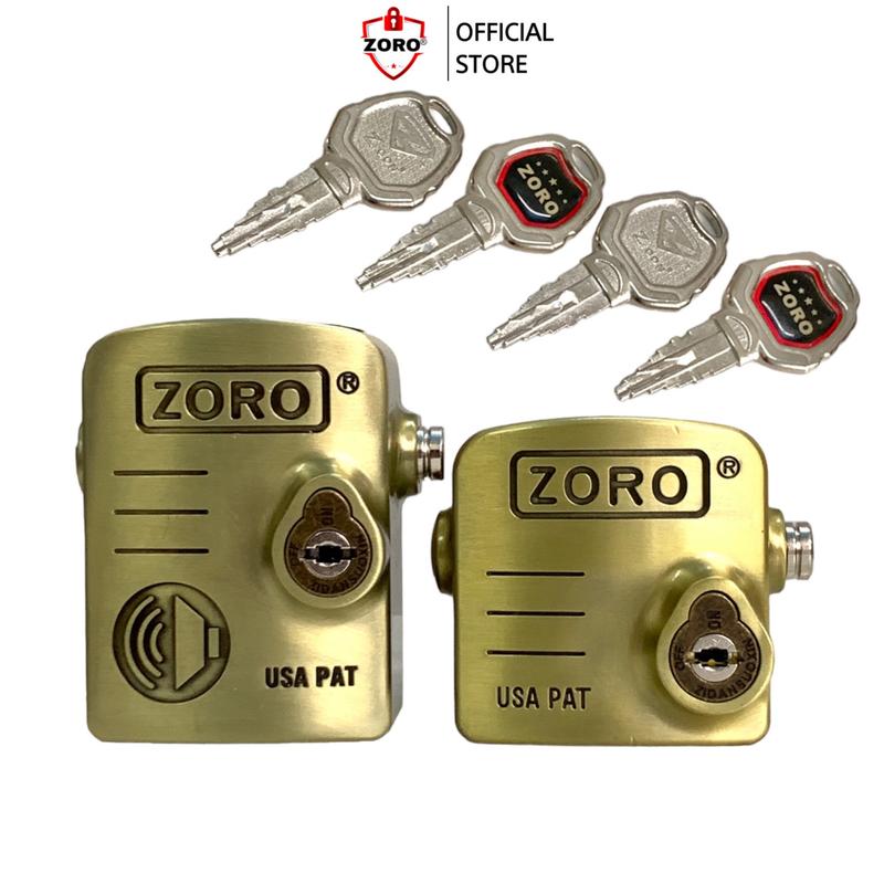 Ổ khóa chụp bát cửa ZORO cao cấp chống cắt toàn diện, phiên bản mới phủ nano màu vàng đồng, chìa bảo mật 18 rảnh