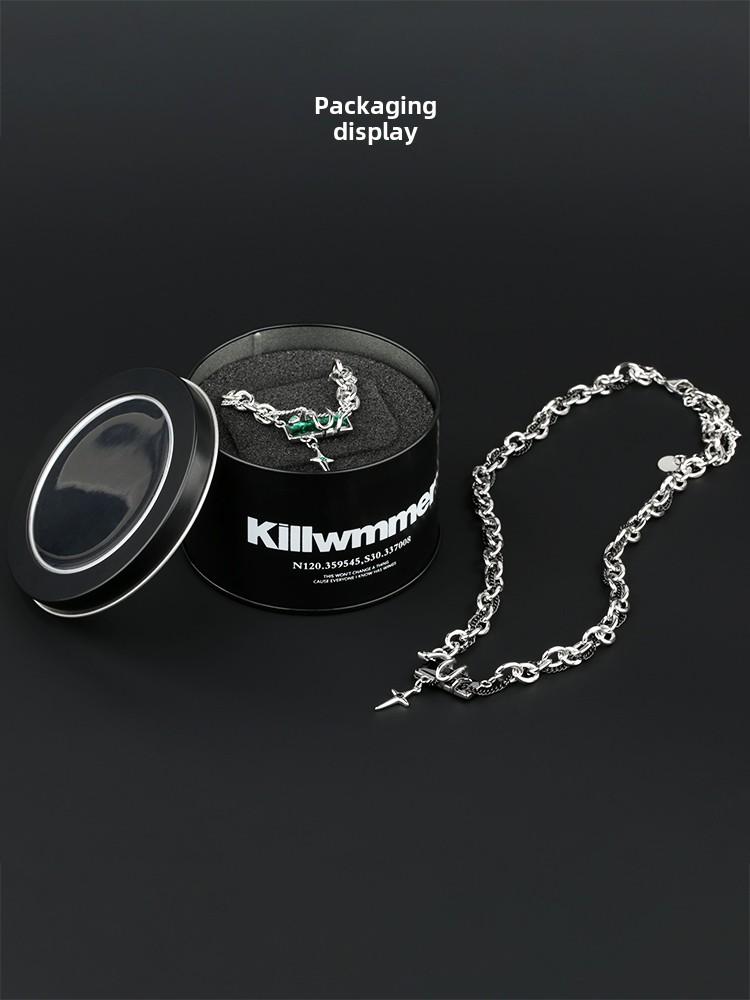 Product Introduction of Fashionable and personalized collarbone chain for men and women, couple necklace, birthday gift, titanium metal chain, fashionable and cool men's versatile butterfly  necklace  habib pendant  butterfly tyla  necklace 12