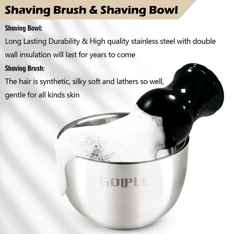 Product Introduction of Men's Shaving Brush Set, Shaving Brush & Shaving Bowl, Shaving Tool Set for Men, Perfect for Wet Shaving, Men's Gift 2